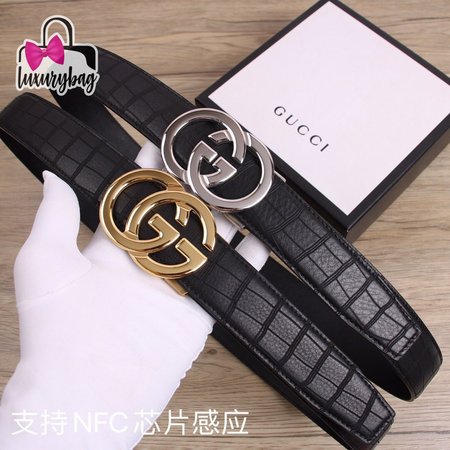 Gucci Thin Black Belt 3.5cm