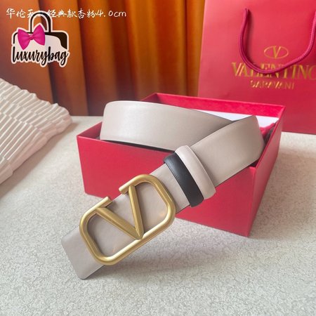 Valentino White Belt 4.0cm