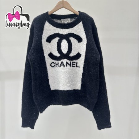 Chanel Color Contrast Rotator Knitted Long Sleeve