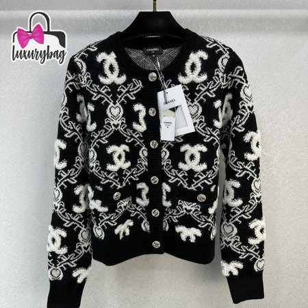 Chanel Round Collar Cardigan Sweater