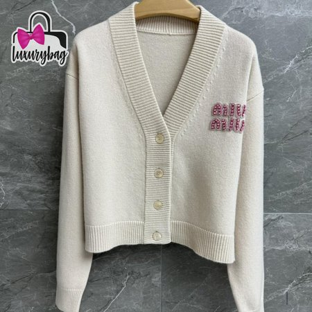 Miu Miu V-Neck Cardigan Sweater