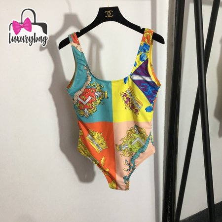 Versace Assorted Colors One-Piece Swimsuit