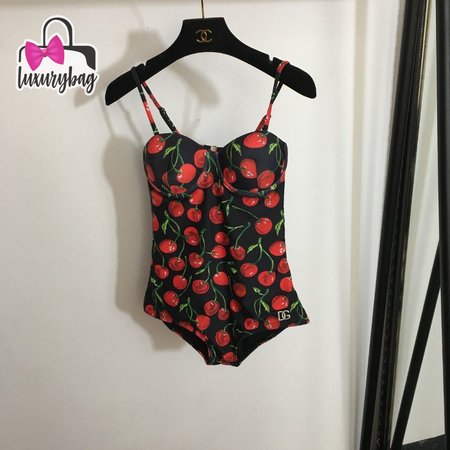 Dolce & Gabbana Cherry One-Piece Swimsuit