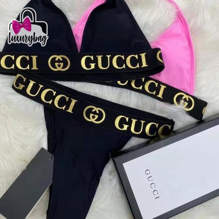 Gucci Black Two-Piece Swimsuit