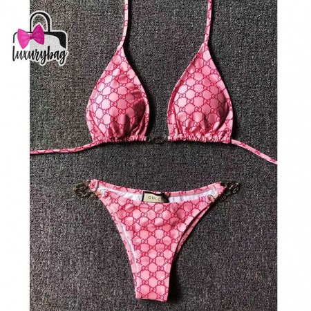 Gucci Pink Two-Piece Swimsuit