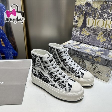 Women Dior Walk'n'Dior High-top Platform Sneaker 35-40