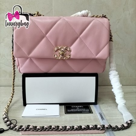 Chanel 19 Handbag Number AS1160 Pink 26cm