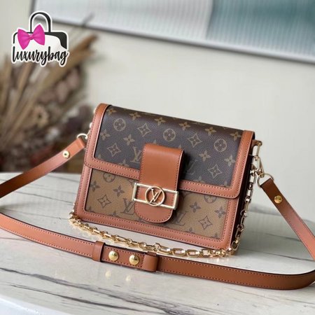 dauphine monogram reverse mm brown