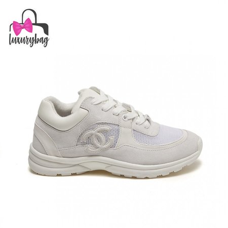 Chanel Low Top Trainer CC Triple White Sneaker