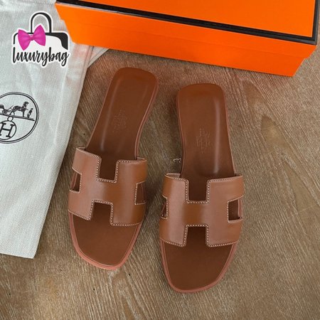 Hermes Oran Leather Sandals