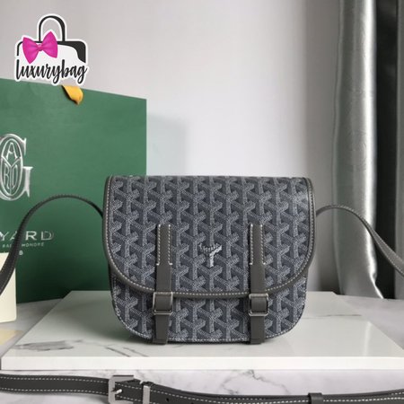 Goyard Belvedere Messenger Goyardine MM Gray