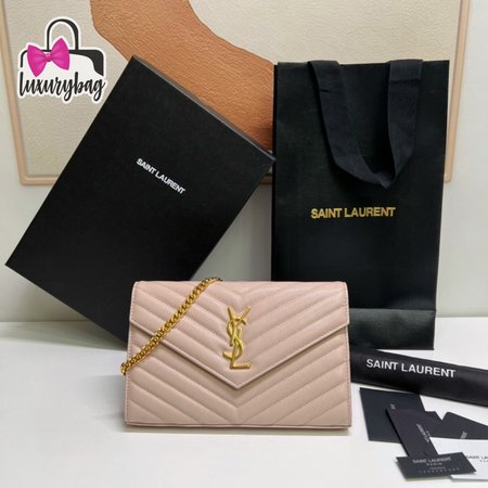 Saint Laurent Monogram Envelope Chain Wallet Bag