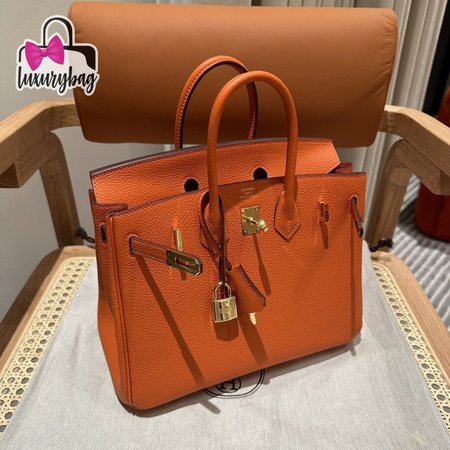 Hermes Birkin Taurillon Clemence 40 Orange