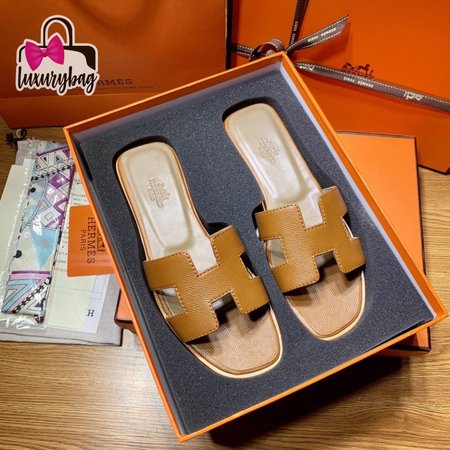 Hermes Open Toe Casual Style Plain Leather Sandal