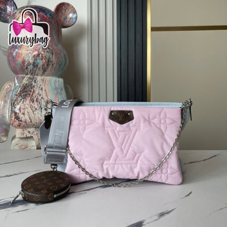 maxi multi pochette accessoires silver/pale pink