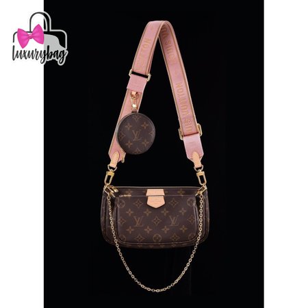 multi pochette accessoires monogram rose clair