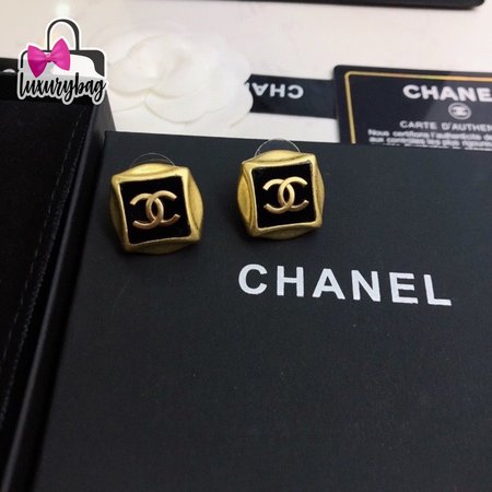 Chanel CC Square Clip Earrings