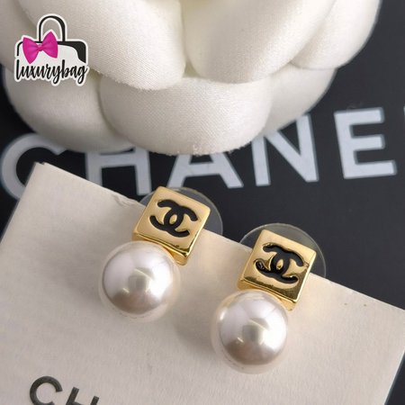 Chanel Sterling Silver Fashion Drop Earrings