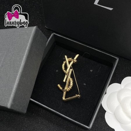 Saint Laurent Gold-Tone Brooch