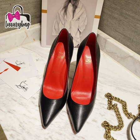 Christian Louboutin Black Suede Pumps