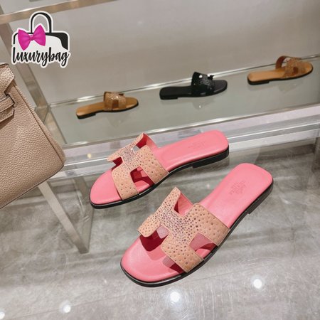 Hermes Rhinestone Oran Sandals