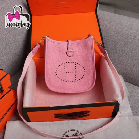 Hermes Pink Rose Sakura Evelyne III Pm Messenger Bag