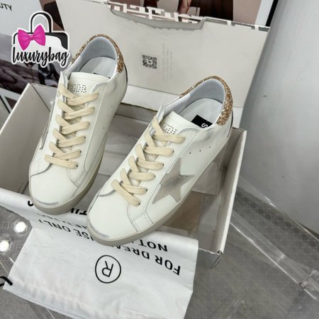 Golden Goose Superstar Leather & Glitter Sneaker