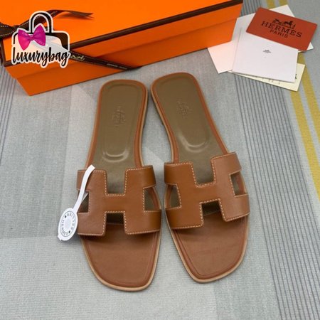 Hermes Oran Leather Mules