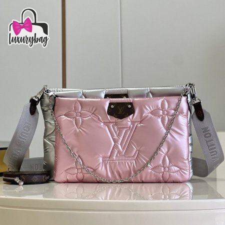 Maxi Multi Pochette Accessoires Silver/Pale Pink