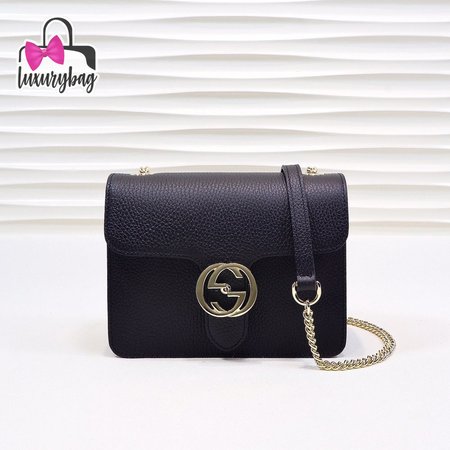 Gucci Interlocking G Shoulder Bag Small Black