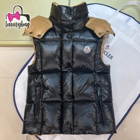 Moncler Down Vest Luzule In Black