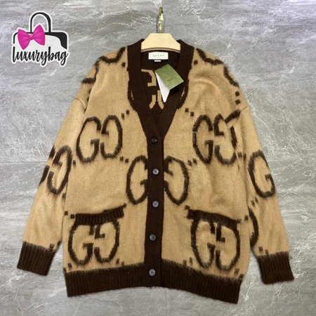 Gucci Reversible GG Mohair Wool Cardigan