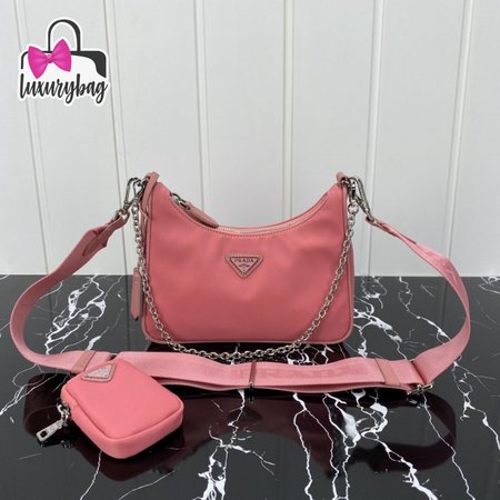 Prada Re-Edition 2005 Saffiano Leather Bag Petal Pink 1BH204