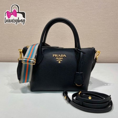 Prada Top Handle Bags Black 1BA111