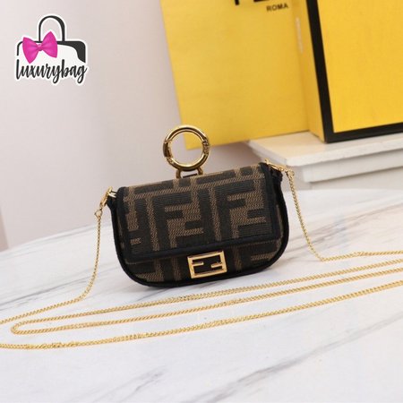 Fendi Nano Baguette Charm Brown 7AR844A6V5F17U4