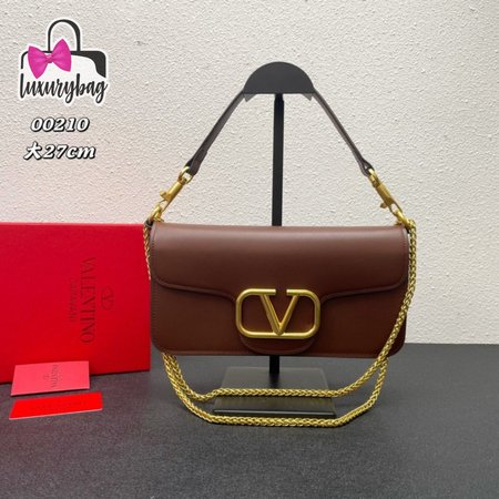 Valentino Loco Calfskin Shoulder Bag Gingerbread WB0K30ZXL_PVG