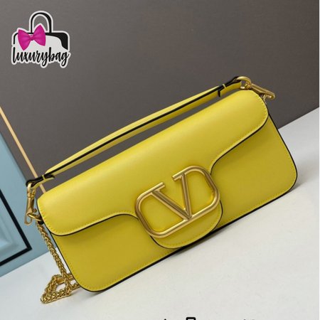 Valentino Loco Calfskin Shoulder Bag Yellow WB0K30ZXL_KN8