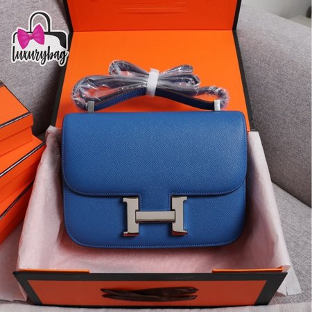 Hermes Constance 19cm Blue