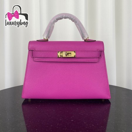 Hermes Mini Kelly 20 II Rose Pourpre Bag