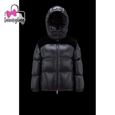 Moncler Meandre Short Down Jacket Black White