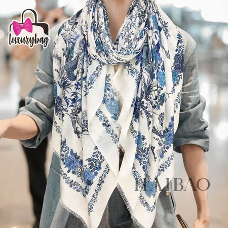 Dior Cashmere Fabric Long Scarf