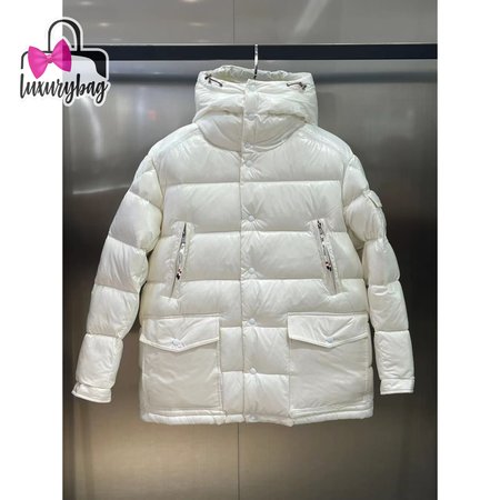 Moncler Chiablese Short Down Jacket Milk White