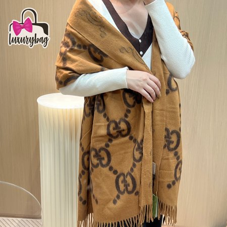 Gucci Brown GG Black Shawl