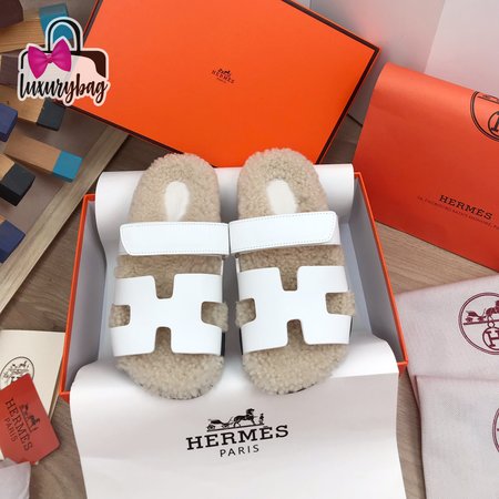 Hermes Chypre Sandal White