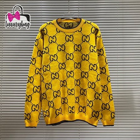 Gucci GG Wool Jacquard Sweater Yellow S-2XL