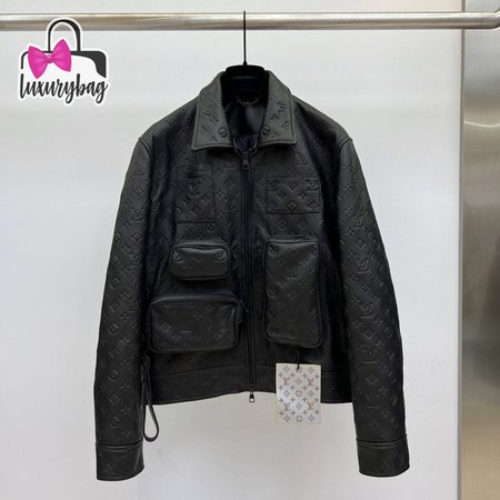 monogram embossed utility jacket 1a5ztj s-2xl