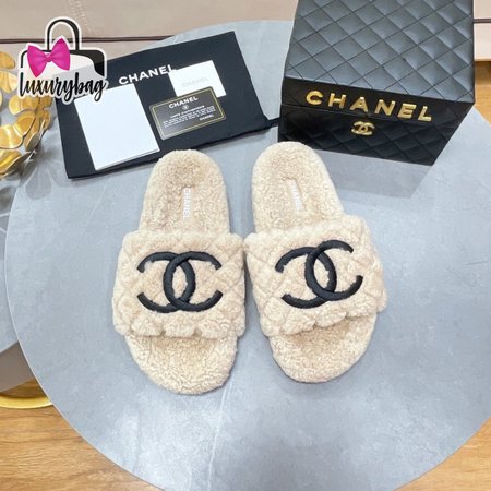 Chanel Lambswool Slippers 35-40