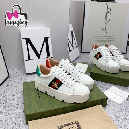 Gucci Ace Embroidered Platform Sneaker 35-39