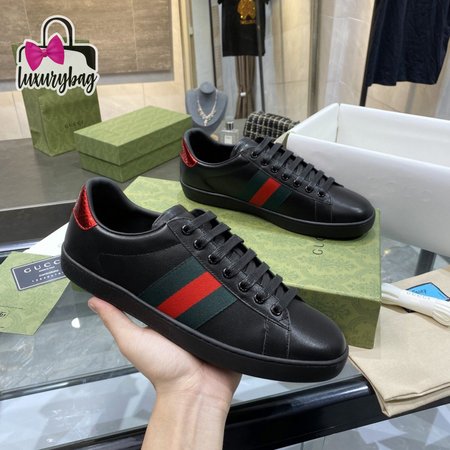 Gucci Ace Leather Sneaker Black Leather 35-44