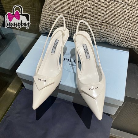 Prada Brushed Leather Slingback Pumps 34-41